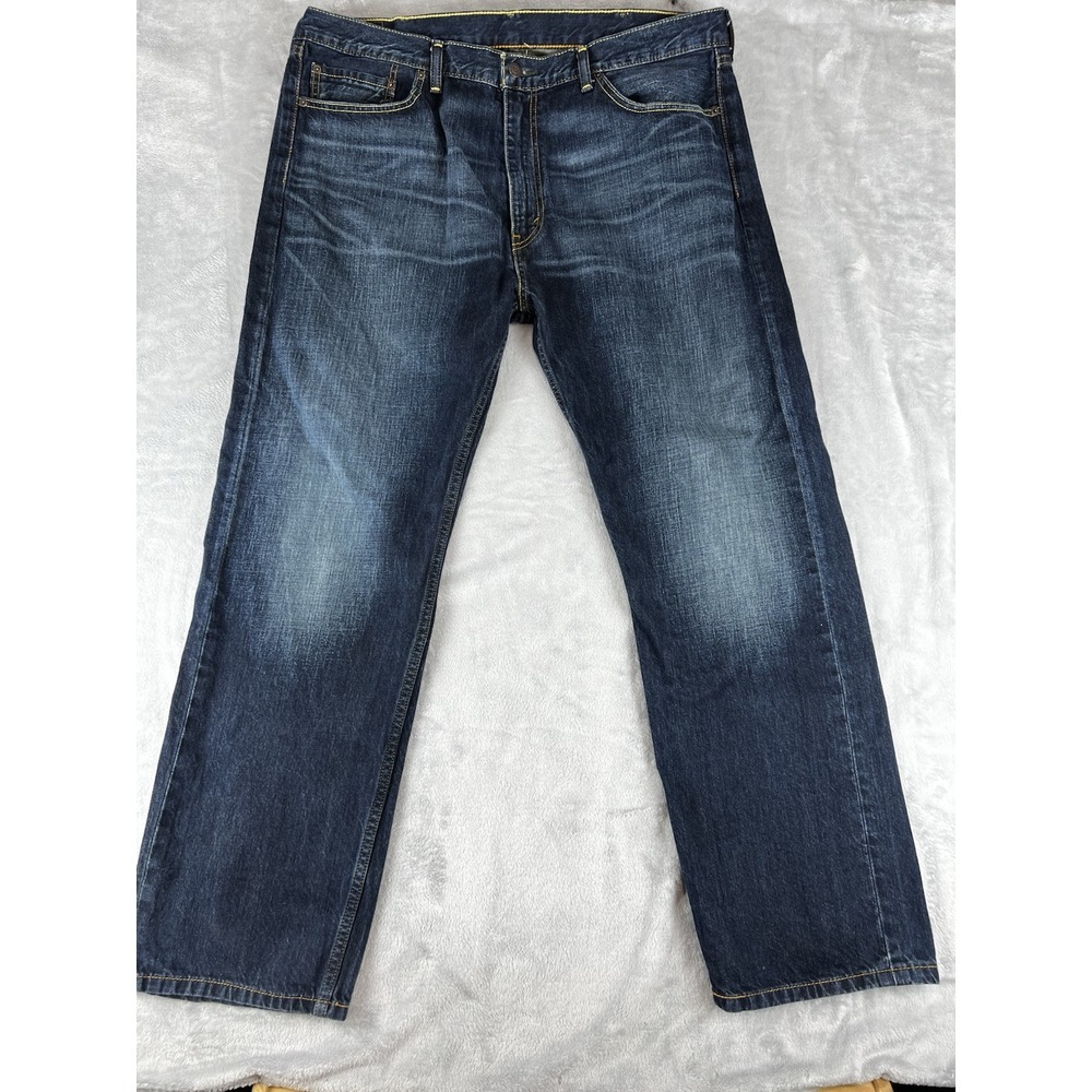 Levis 505 Jeans Mens 40x32  Blue Regular Fit Straight Leg Medium Wash Denim Work
